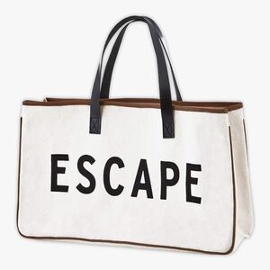 Escape Canvas Tote Bag with Black Handles